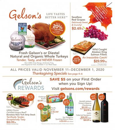 Gelson's Weekly Ad Flyer November 11 to December 1