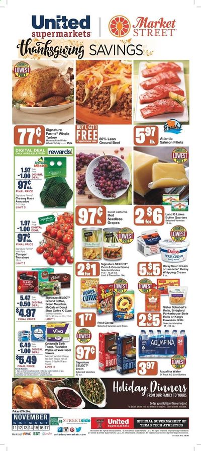 United Supermarkets Weekly Ad Flyer November 11 to November 17