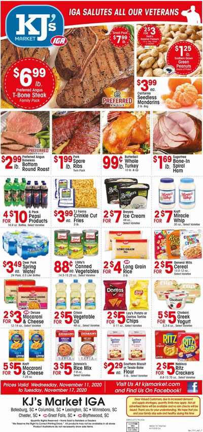 KJ´s Market (GA, SC) Weekly Ad Flyer November 11 to November 17