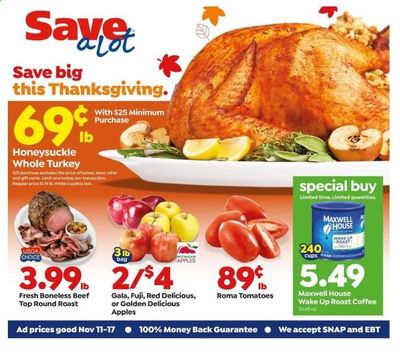 Save a Lot Weekly Ad Flyer November 11 to November 17