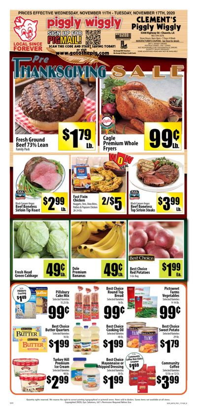 Piggly Wiggly (LA) Weekly Ad Flyer November 11 to November 17, 2020