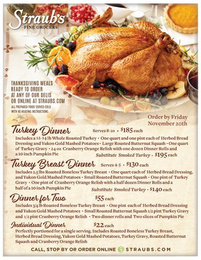 Straub's Thanksgiving Weekly Ad Flyer November 11 to November 20, 2020
