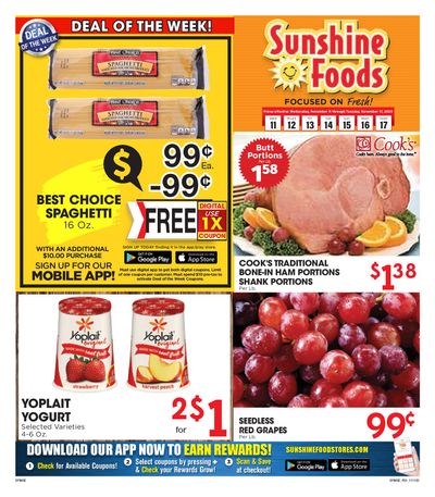 Sunshine Foods Weekly Ad Flyer November 11 to November 17, 2020