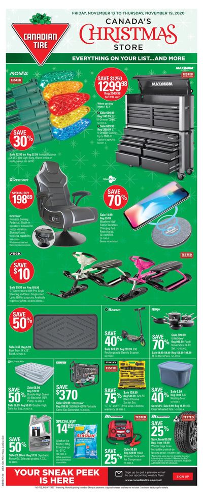 Canadian Tire (West) Flyer November 13 to 19