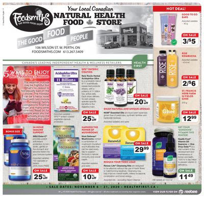 Foodsmiths Health First Flyer November 6 to 21