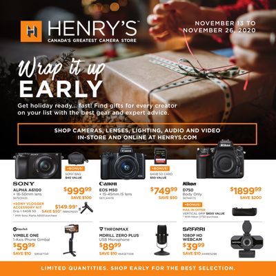 Henry's Flyer November 13 to 26