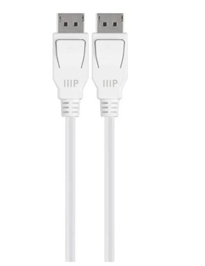 Monoprice Select Series DisplayPort 1.4 Cable, 3ft White, 3-Pack For $6.44 At Monoprice Canada
