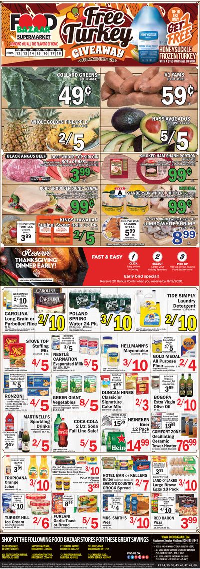 Food Bazaar Supermarket Weekly Ad Flyer November 12 to November 18, 2020
