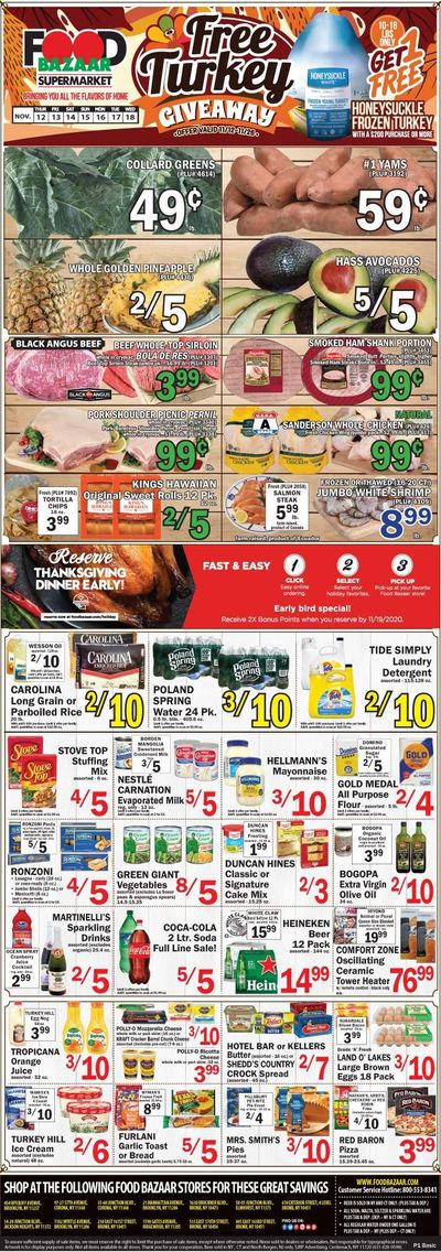 Food Bazaar (CT, NJ, NY) Weekly Ad Flyer November 12 to November 18