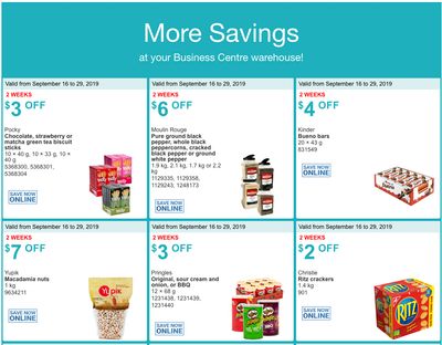 Costco Canada Business Centre Instant Savings Coupons / Flyer, September 16 – 29