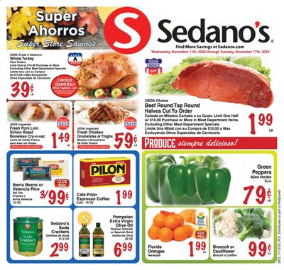 Sedano's (FL, Se) Weekly Ad Flyer November 11 to November 17