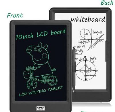 10-Inch Double-Sided LCD Writing Tablet, Erasable Portable Doodle Board - Moustache For $19.99 At 123Ink Canada
