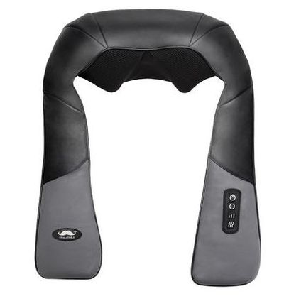 Shiatsu Neck Back Shoulder Kneading Massager with Heat, Rechargeable - Moustache For $49.99 At 123Ink Canada