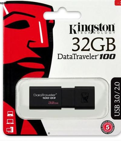 Kingston® DataTraveler 100 G3 USB 3.0 Flash Drive - 32GB For $6.99 At 123Ink Canada
