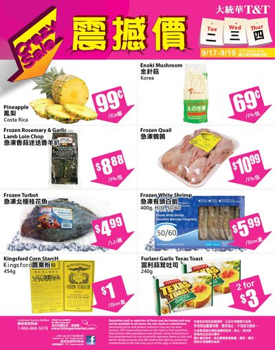 T&T Supermarket (GTA) Crazy Sale Flyer September 17 to 19