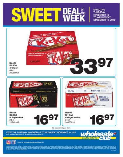 Wholesale Club Sweet Deal of the Week Flyer November 12 to 18