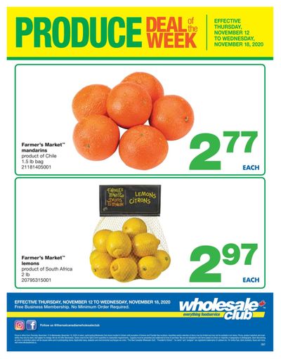 Wholesale Club (ON) Produce Deal of the Week Flyer November 12 to 18