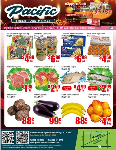 Pacific Fresh Food Market (Pickering) Flyer November 13 to 19