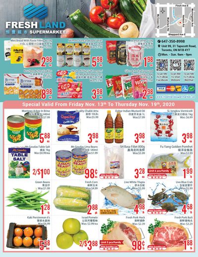 FreshLand Supermarket Flyer November 13 to 19