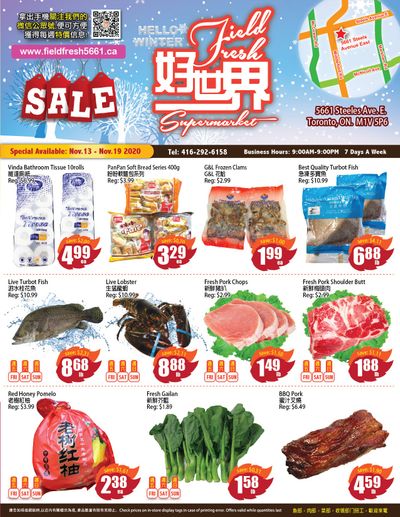 Field Fresh Supermarket Flyer November 13 to 19