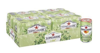 San Pellegrino Sparkling Peach +Tea Cans, 250ml, 24 Count on Sale for $ 15.92 (Save$ 7.07) at Amazon Canada