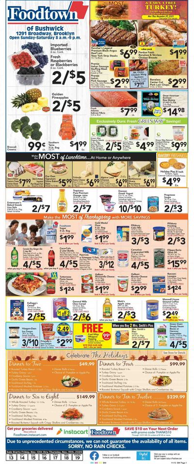 Foodtown (NJ, NY, PA) Weekly Ad Flyer November 13 to November 19