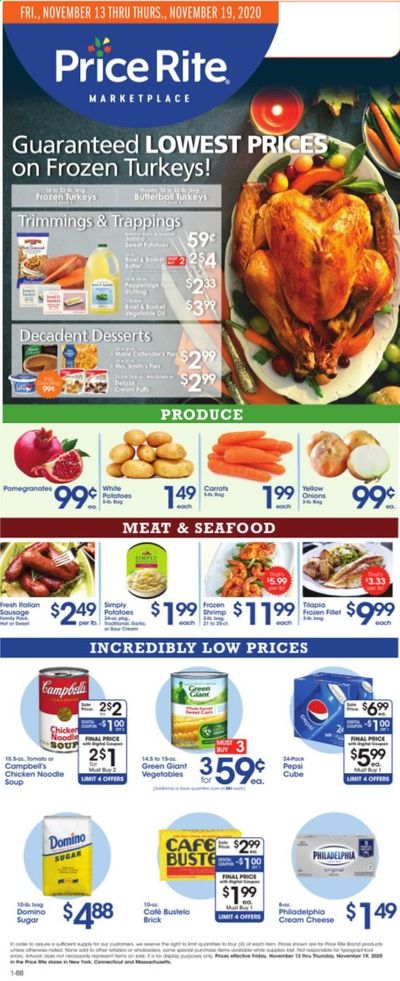 Price Rite (CT, MA, MD, NH, NJ, NY, PA, RI) Weekly Ad Flyer November 13 to November 19