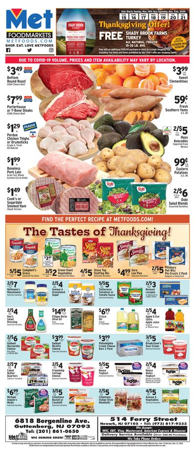 Met Foodmarkets Weekly Ad Flyer November 15 to November 21, 2020