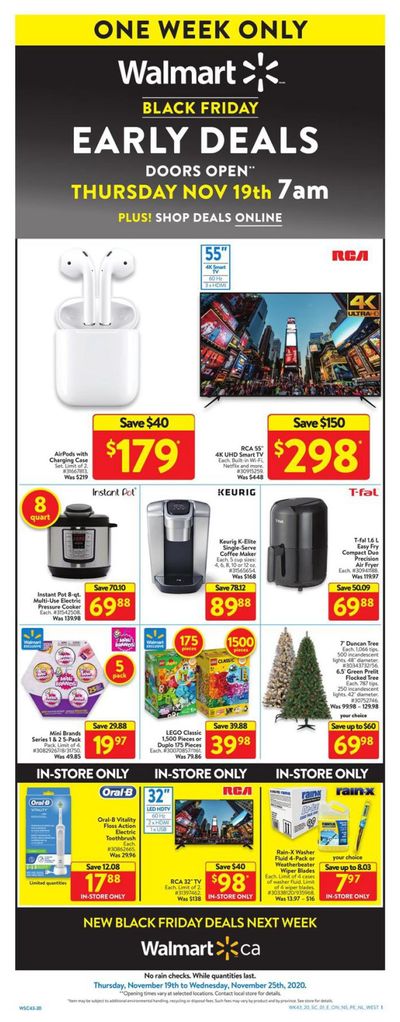 Walmart Black Friday Early Deals Flyer November 19 to 25