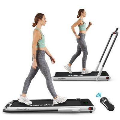 Superfit 2.25HP 2 in 1 Folding Treadmill / Walking Pad - Silver  On Sale for $539.99 at Best Buy Canada