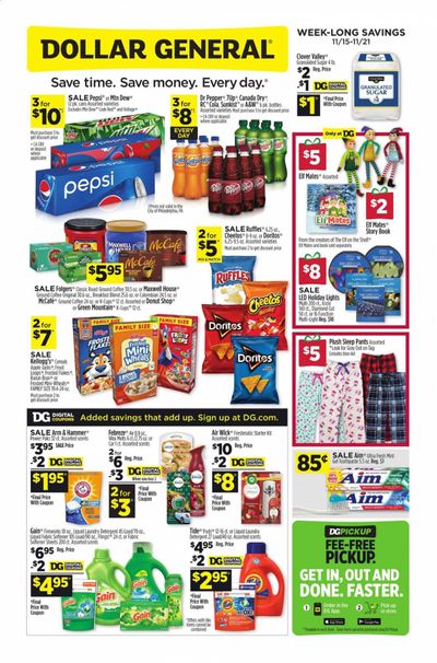 Dollar General (IA, MI, MN, NE, NY, OH, OK, PA) Weekly Ad Flyer November 15 to November 21