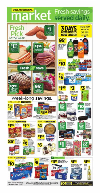 Dollar General (SC) Weekly Ad Flyer November 15 to November 21