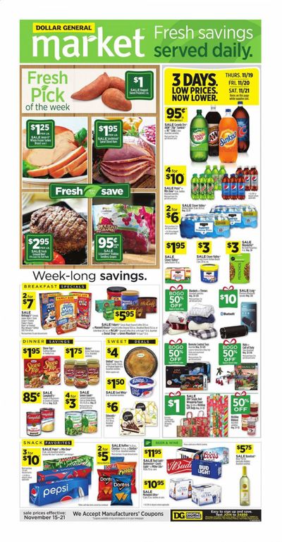 Dollar General (NC) Weekly Ad Flyer November 15 to November 21