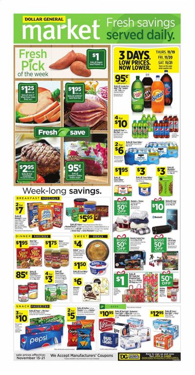 Dollar General (TN) Weekly Ad Flyer November 15 to November 21