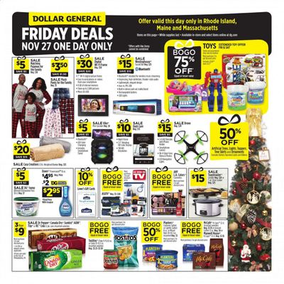 Dollar General (LA, MA, ME, RI) Weekly Ad Flyer November 27 to November 28
