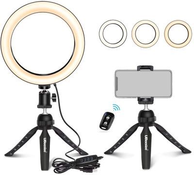 UBeesize 8" Selfie Ring Light with Mini Tripod Stand & Cell Phone Holder On Sale for $ 25.99 at Amazon Canada
