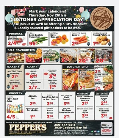 Pepper's Foods Flyer November 17 to 23