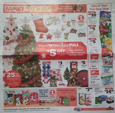 Family Dollar Ad (11/29/20 – 12/5/20): Family Dollar Weekly Ad Flyer Preview