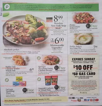 Publix Ad Preview 11/11/20 – 11/17/20 (or 11/12-11/18/20 for Some)