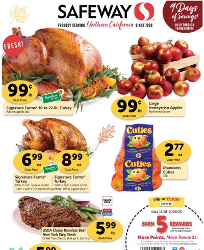 Safeway Weekly Ad Flyer (11/18/20 – 11/26/20) & Safeway Ad Preview