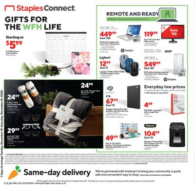 Staples Weekly Ad Flyer 11/15/20 – 11/21/20 ~ Staples Ad Preview!
