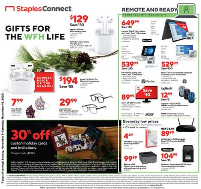 Staples Weekly Ad Flyer 11/8/20 – 11/14/20 ~ Staples Ad Preview! Staples Weekly Ad Flyer 11/8/20 – 11/14/20 ~ Staples Ad Preview!
