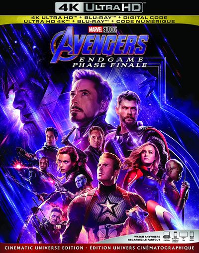 Avengers: Endgame [4K Ultra HD + Blu-ray + Digital] (Bilingual) On Sale for $ 14.99 (Save $ 18.54) at Amazon Canada