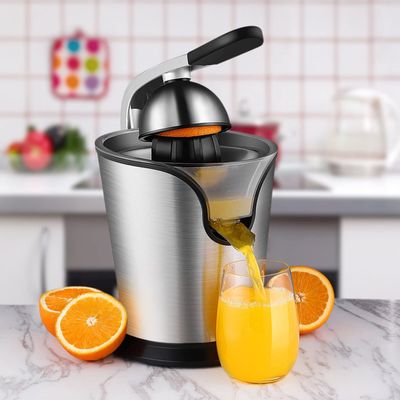 Hand Press Electric Citrus Orange Juicer Squeezer Machine On Sale for $ 26.95 (Save $ 46.00) at Amazon Canada