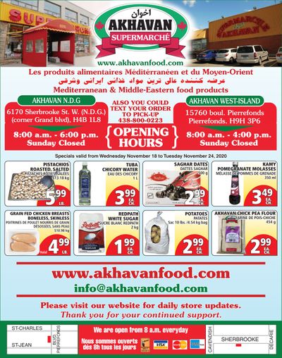 Akhavan Supermarche Flyer November 18 to 24