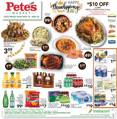 Pete's Fresh Market Thanksgiving Weekly Ad Flyer November 18 to November 26, 2020