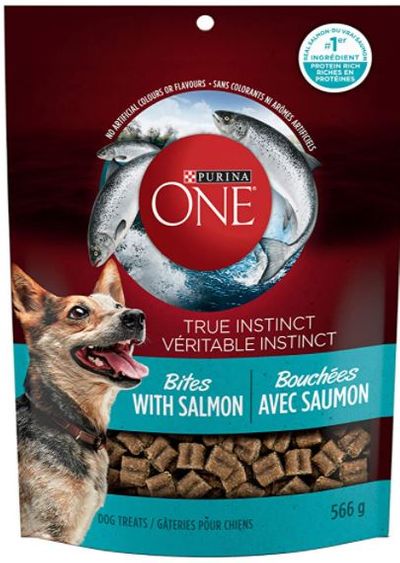 Purina ONE True Instinct Bites with Salmon, Natural Dog Treats - 566 g For $12.98 At Amazon Canada