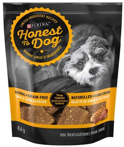 Honest to Dog Turkey & Chicken Recipe Dog Treats 454g Pouch For $12.79 At Amazon Canada