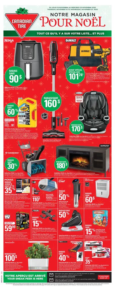 Canadian Tire (QC) Flyer November 19 to 25