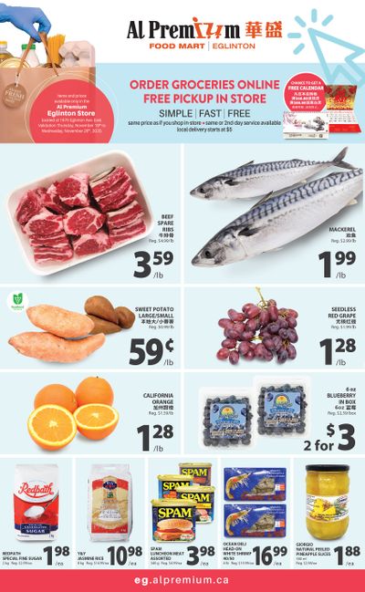 Al Premium Food Mart (Eglinton Ave.) Flyer November 19 to 25